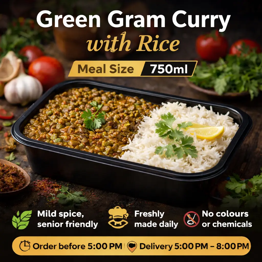 Green Gram (Mung) with Steamed rice