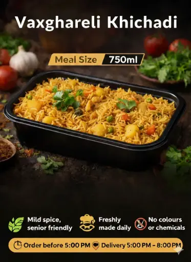 Savory Lentil Rice with Mixed Veg (Vaghareli Khichdi)